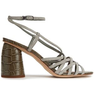 Sam Edelman Daffodil heels in Seafoam Mineral Green Croc size 8.5